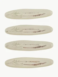 Handgemachte Servierplatte Bea mit Gräser-Motiv