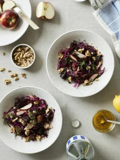 Handgemachte Servierschale Nordic Vanilla, Ø 34 cm