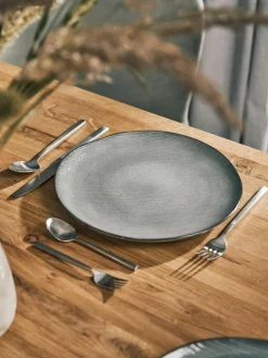 Handgemachte Speiseteller Nordic Sea, 4 Stück