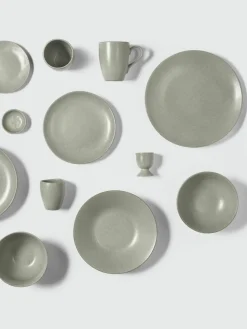 Handgemachte Speiseteller Nordic Marsh, 4 Stück