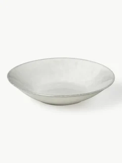 Handgemachte Suppenteller Nordic Sand, 4 Stück