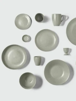 Handgemachte Suppenteller Nordic Marsh, 4 Stück