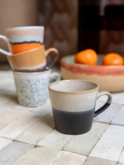 Handgemachte Tassen 70's, 4 Stück