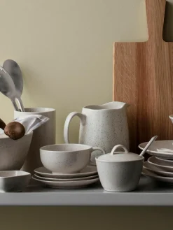 Handgemachte Teetasse Nordic Vanilla mit Untertasse