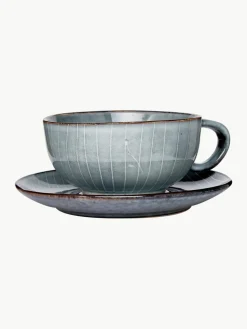 Handgemachte Teetasse Nordic Sea mit Untertasse