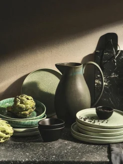 Handgemachtes Geschirr-Set Pam mit reaktiver Glasur, 4 Personen (12-tlg.)