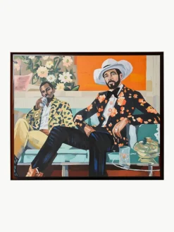 Handgemaltes Leinwandbild Higher mit Holzrahmen