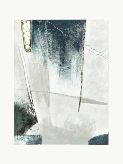 Handgemaltes Leinwandbild Golden Blue I