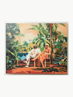 Handgemaltes Leinwandbild Higher mit Holzrahmen