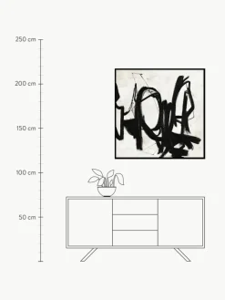Handgemaltes Leinwandbild Playblack mit Holzrahmen