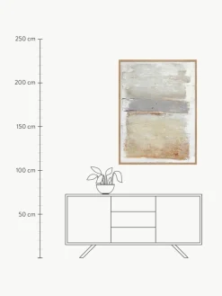 Handgemaltes Leinwandbild Scenario mit Holzrahmen