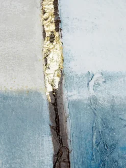 Handgemaltes Leinwandbild Golden Blue II