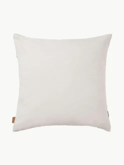 Handgesticktes Kissen Pose aus Bio-Baumwolle