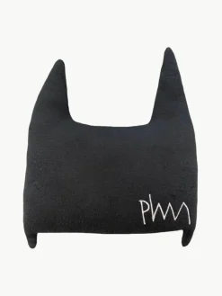 Handgestricktes Kuschelkissen BatBoy