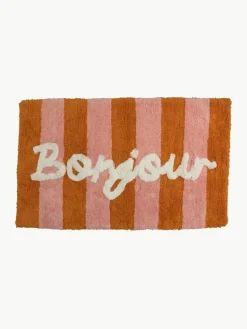 Handgetuftete Badematte Bonjour aus Baumwolle