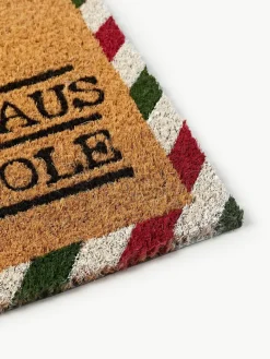 Handgetuftete Fußmatte Yarrow mit Weihnachtsmuster