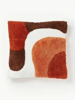 Handgetuftete Kissenhülle Malu mit Verzierungen