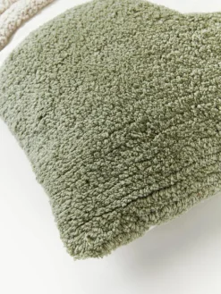 Handgetuftete Kissenhülle Coraline mit Verzierungen