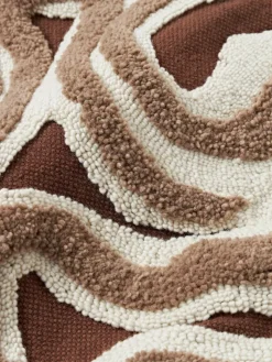 Handgetuftete Kissenhülle Jiri mit Verzierung