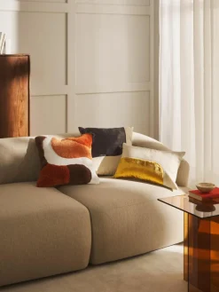 Handgetuftete Kissenhülle Malu mit Verzierungen