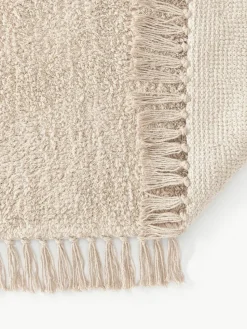 Handgetufteter Baumwollläufer Daya mit Fransen