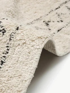 Handgetufteter Baumwollteppich Fionn mit Fransen