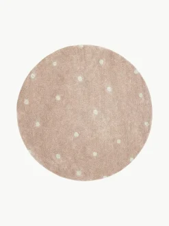 Handgetufteter runder Kinderteppich Dot mit Hoch-Tief-Effekt, waschbar
