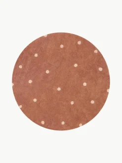 Handgetufteter runder Kinderteppich Dot mit Hoch-Tief-Effekt, waschbar