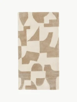 Handgetufteter Wollteppich Corin mit Hoch-Tief-Struktur