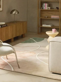 Handgetufteter Wollteppich Talitha mit abstraktem Muster