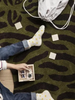 Handgetufteter Wollteppich Safari