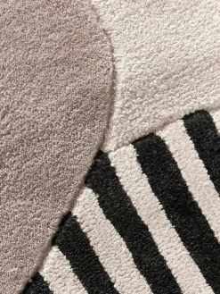 Handgetufteter Wollteppich Silas mit Hoch-Tief Struktur