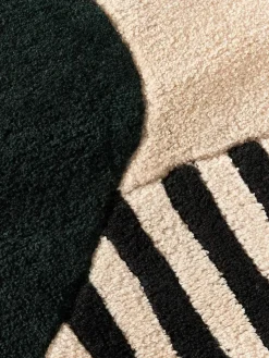 Handgetufteter Wollteppich Silas mit Hoch-Tief Struktur