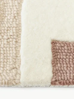 Handgetufteter Wollteppich Corin mit Hoch-Tief-Struktur