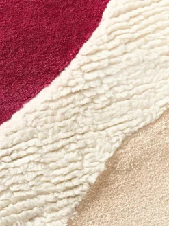 Handgetufteter Wollteppich Silas mit Hoch-Tief Struktur