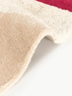 Handgetufteter Wollteppich Silas mit Hoch-Tief Struktur