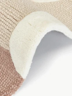 Handgetufteter Wollteppich Corin mit Hoch-Tief-Struktur