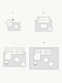 Handgetufteter Wollteppich Monty mit erhabener Hoch-Tief-Struktur