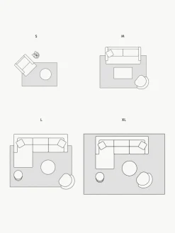 Handgetufteter Wollteppich Kadey in organischer Form