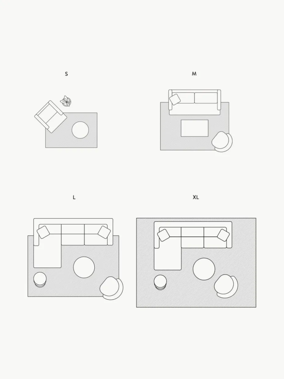 Handgetufteter Wollteppich Corin mit Hoch-Tief-Struktur