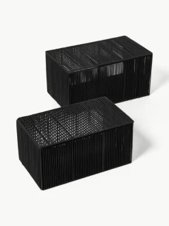 Handgewebte Aufbewahrungsboxen Gabe aus Seil, 2er-Set