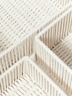 Handgewebte Aufbewahrungskörbe Gabe aus Seil, 3er-Set