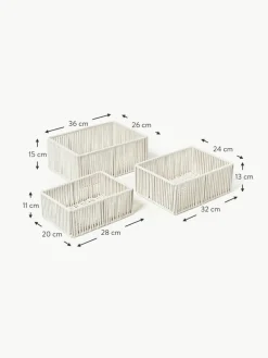 Handgewebte Aufbewahrungskörbe Gabe aus Seil, 3er-Set