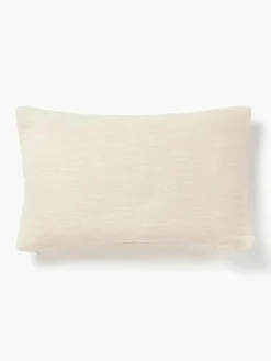 Handgewebte Baumwoll-Kissenhülle Terre mit dekorativer Naht