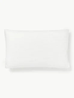 Handgewebte Baumwoll-Kissenhülle Terre mit dekorativer Naht