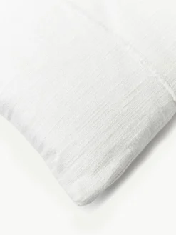 Handgewebte Baumwoll-Kissenhülle Terre mit dekorativer Naht