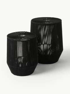 Handgewebte Wäschekörbe Gabe aus Seil, 2er-Set