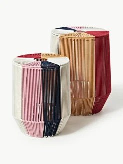 Handgewebte Wäschekörbe Gabe aus Seil, 2er-Set