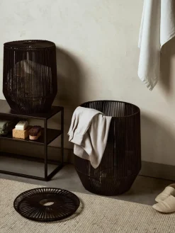 Handgewebte Wäschekörbe Gabe aus Seil, 2er-Set