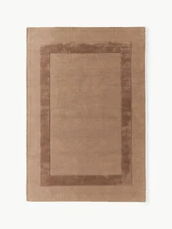 Handgewebter Baumwollteppich Dania mit Hoch-Tief-Struktur